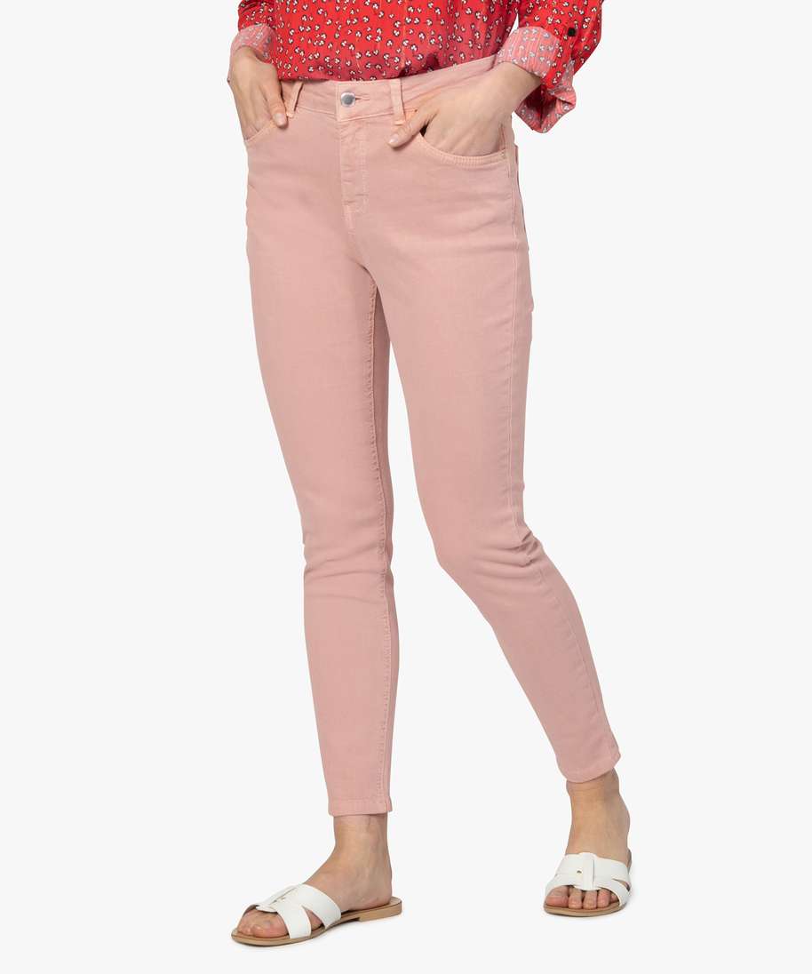 Pantalon femme slim taille haute top