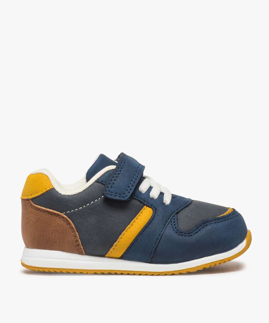 Gemo Chaussures Garcon Baskets Bebe Garcon Multicolores Style Retro Running Bleu Baskets Et Tennis Bebe Gemo