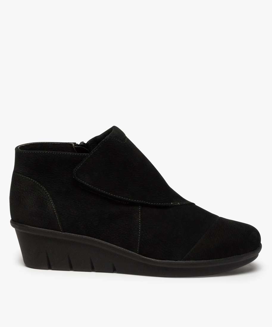 Pieds Sensibles Bottines Femme Cuir Talon CompensÃ© Boots