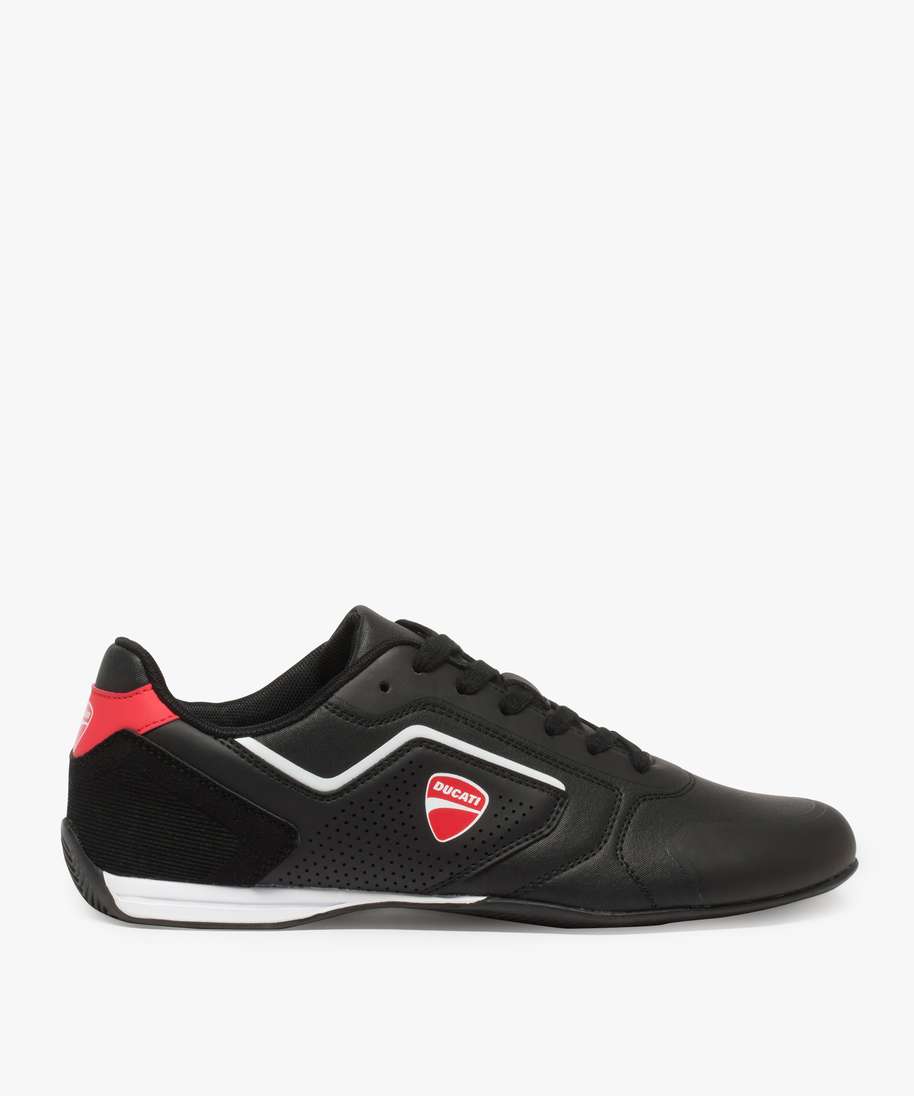 tennis homme a semelle fine - ducati noir homme