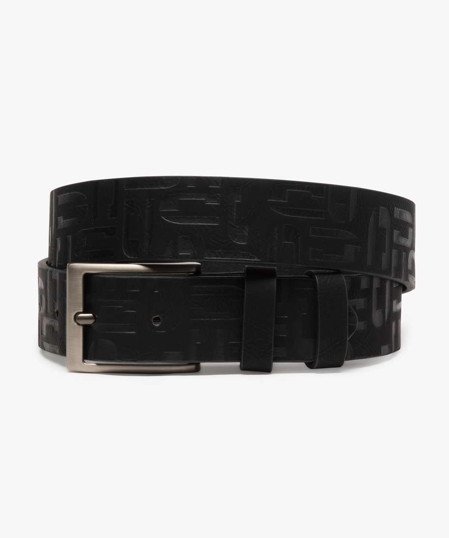 ceinture garcon avec motifs en relief noir