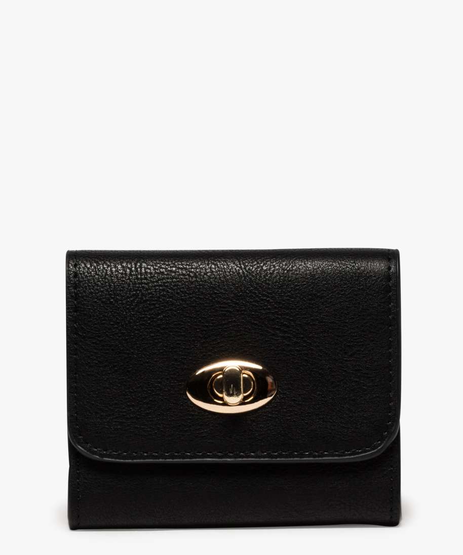 porte-monnaie femme avec fermoir tourniquet noir porte-monnaie et  portefeuilles