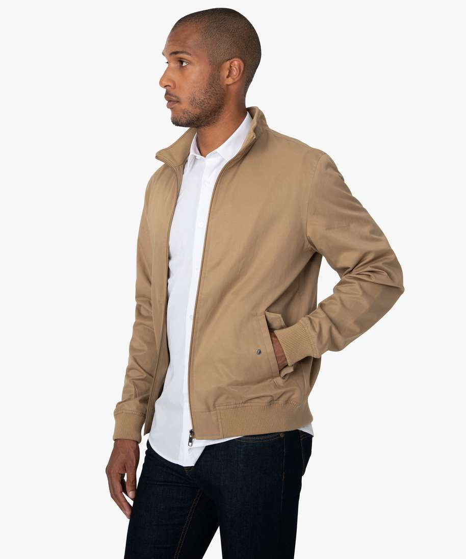 BLOUSON HARRINGTON HOMME BORD COTE A RAYURES