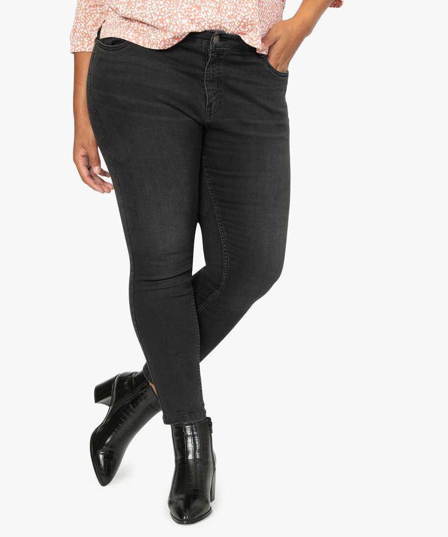 jean femme slim 4 poches extensible noir pantalons et jeans