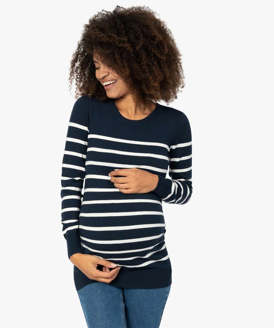 pull de grossesse mariniere a manches longues imprime pulls et