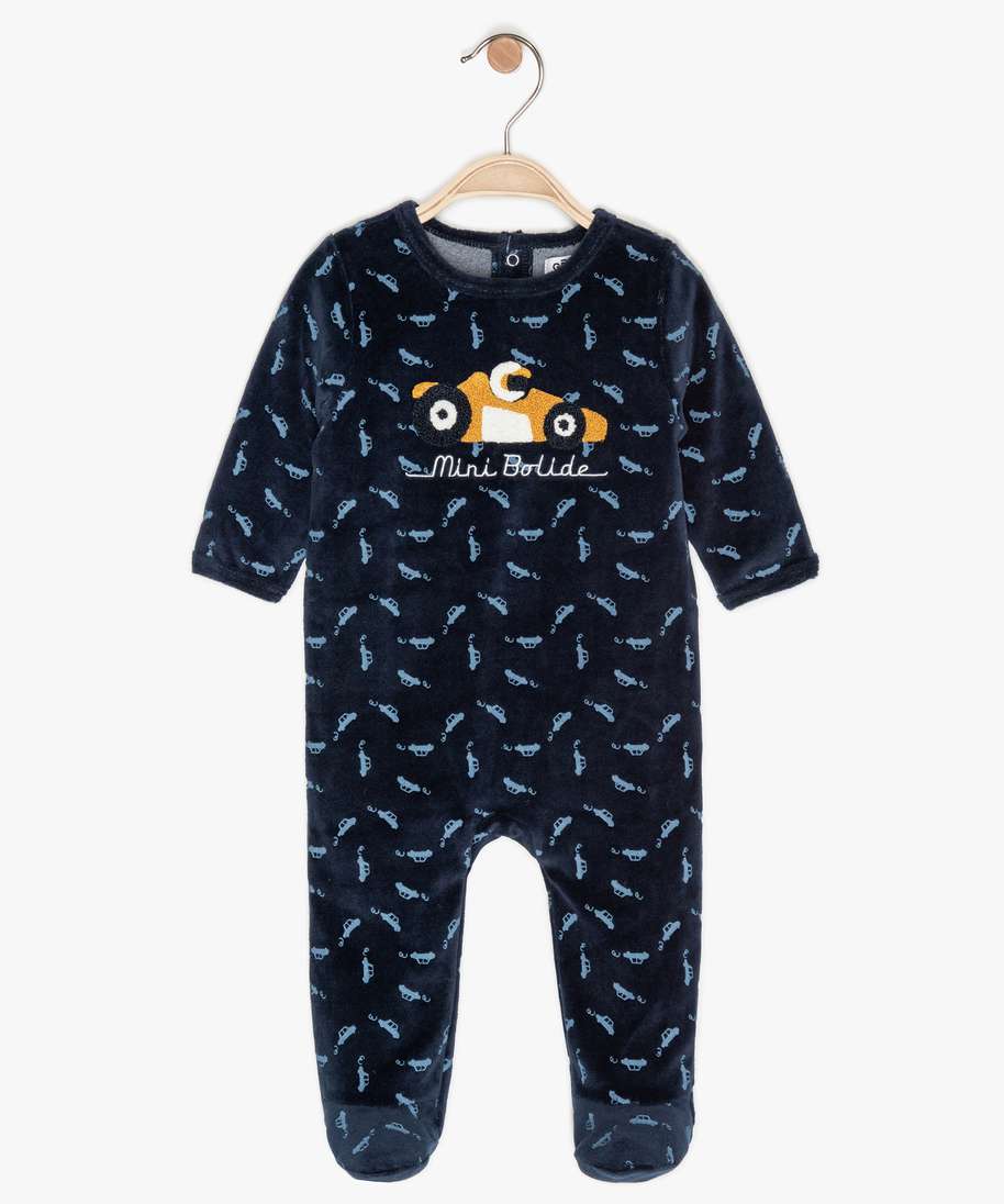 pyjama bebe garcon bicolore effet 2 en 1 bleu bebe
