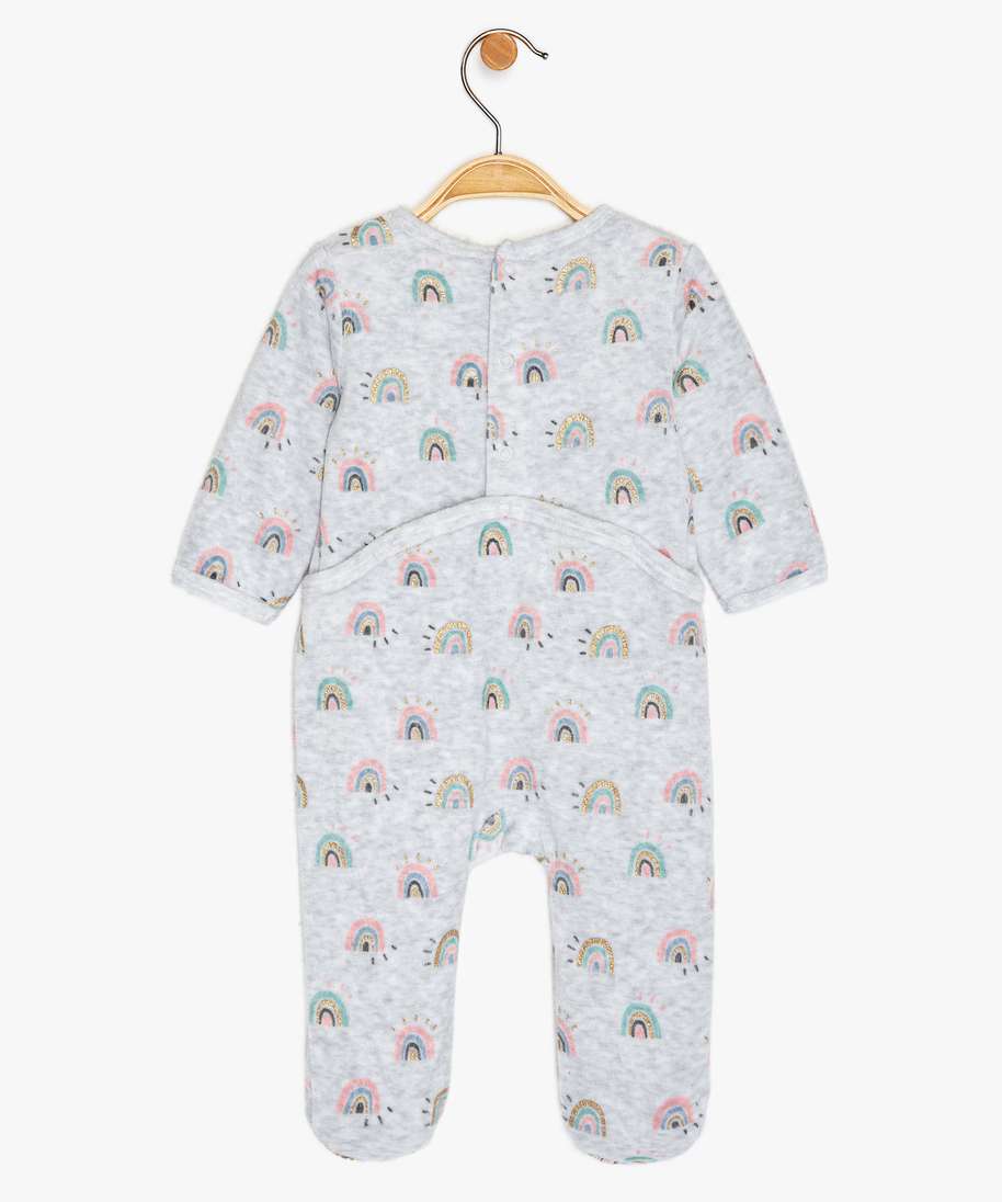 Gemo Vetements Fille Pyjama Bebe En Velours Imprime Arc En Ciel Paillete Gris Bebe Gemo Gemo Vetements Fille Pyjama Bebe En Velours Imprime Arc En Ciel Paillete Gris Bebe Gemo