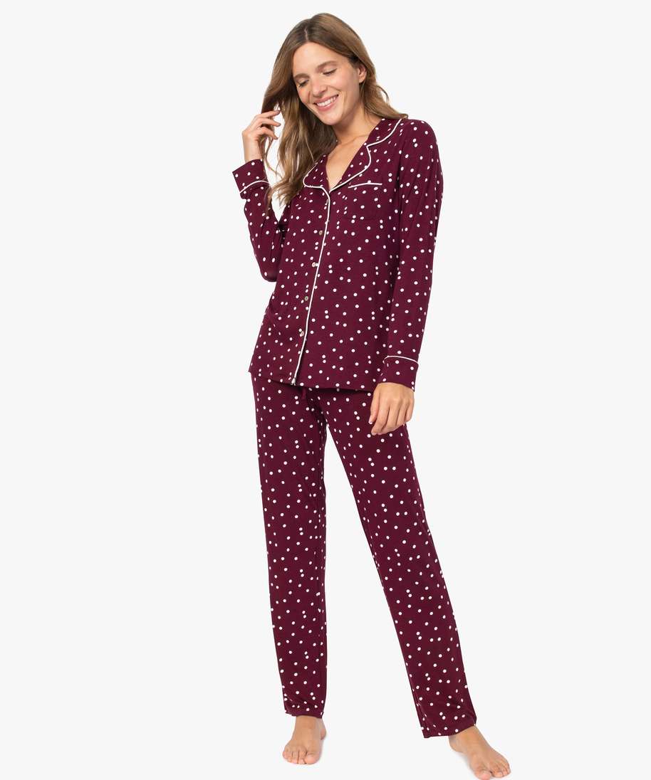 Femmes Vêtements Lingerie & pyjamas Pyjamas et tenues de nuit Gémo Pyjamas et tenues de nuit 1 pyjama deux pièces polaire 