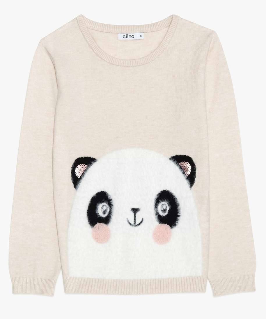 Pull panda top fille