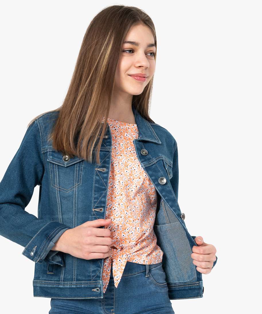 Veste en jean fille gémo deals