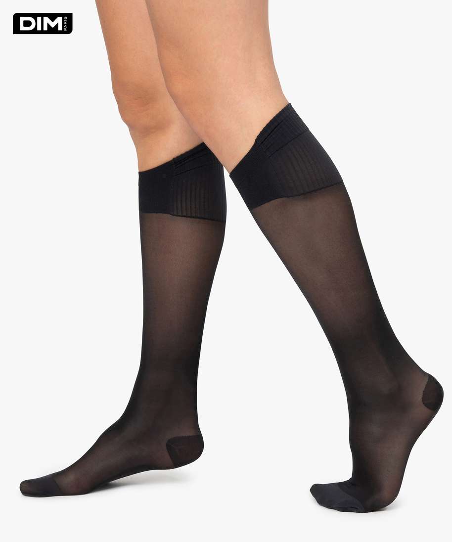 mi-bas femme de contention transparents – perfect contention dim noir  chaussettes femme