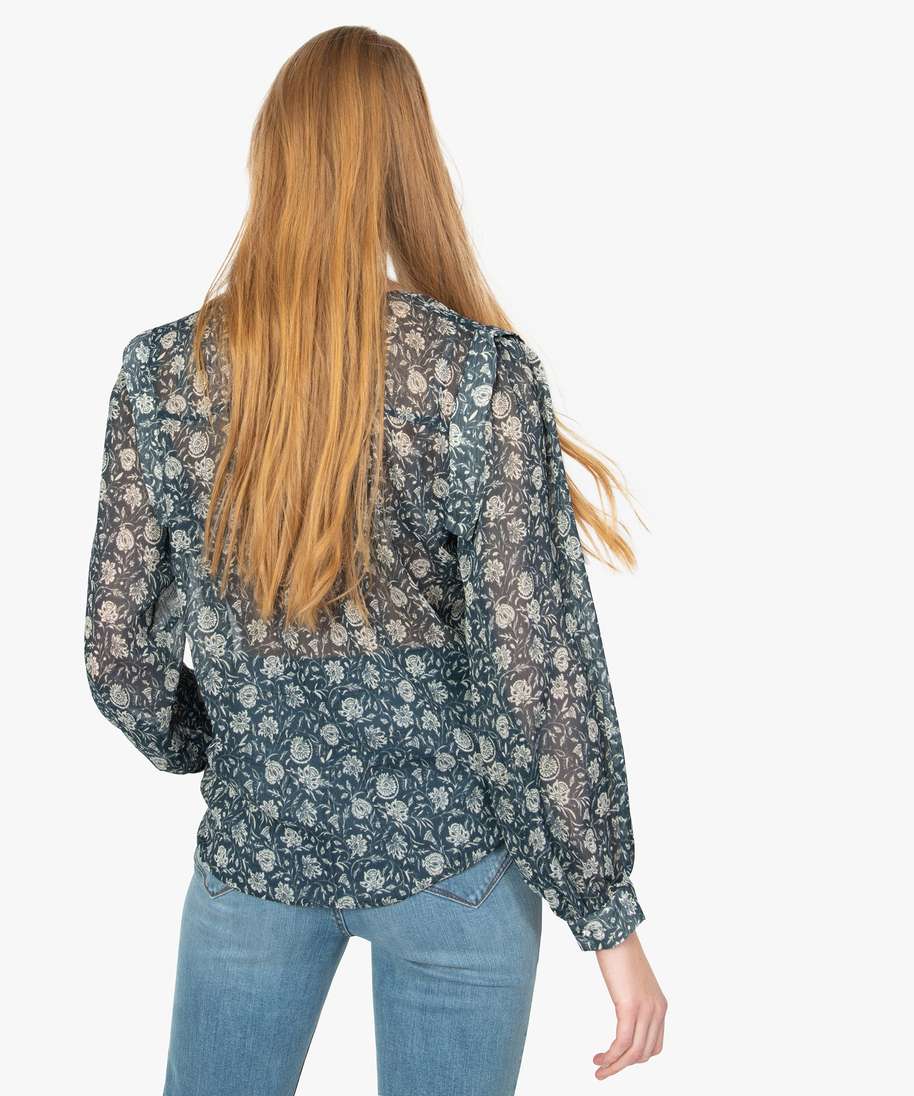 Ensemble 380 - Chemise voile imprimée fleurs