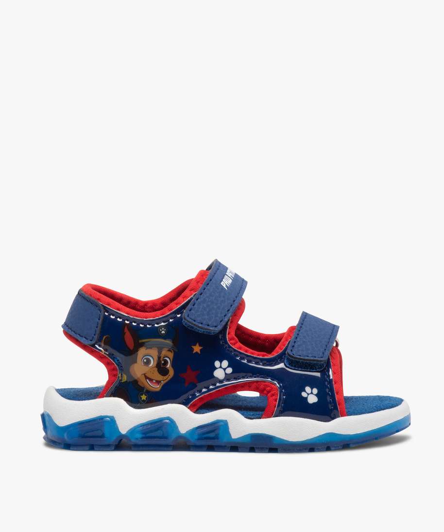 sandales garcon a semelle lumineuse pat patrouille bleu garcon