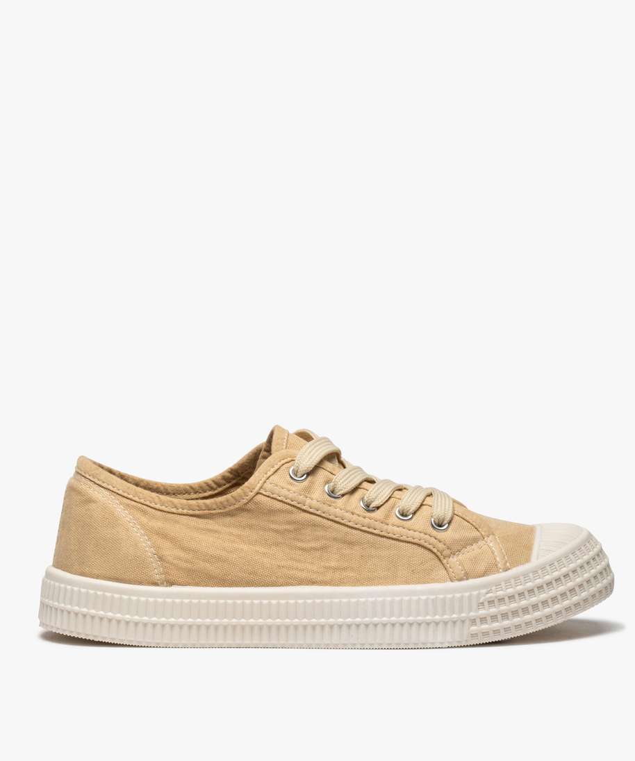 Bensimon - F15004 - TENNIS LACET FEMME - Baskets Basses - Femme - Beige ( Beige Coquille) - 36 EU pas cher