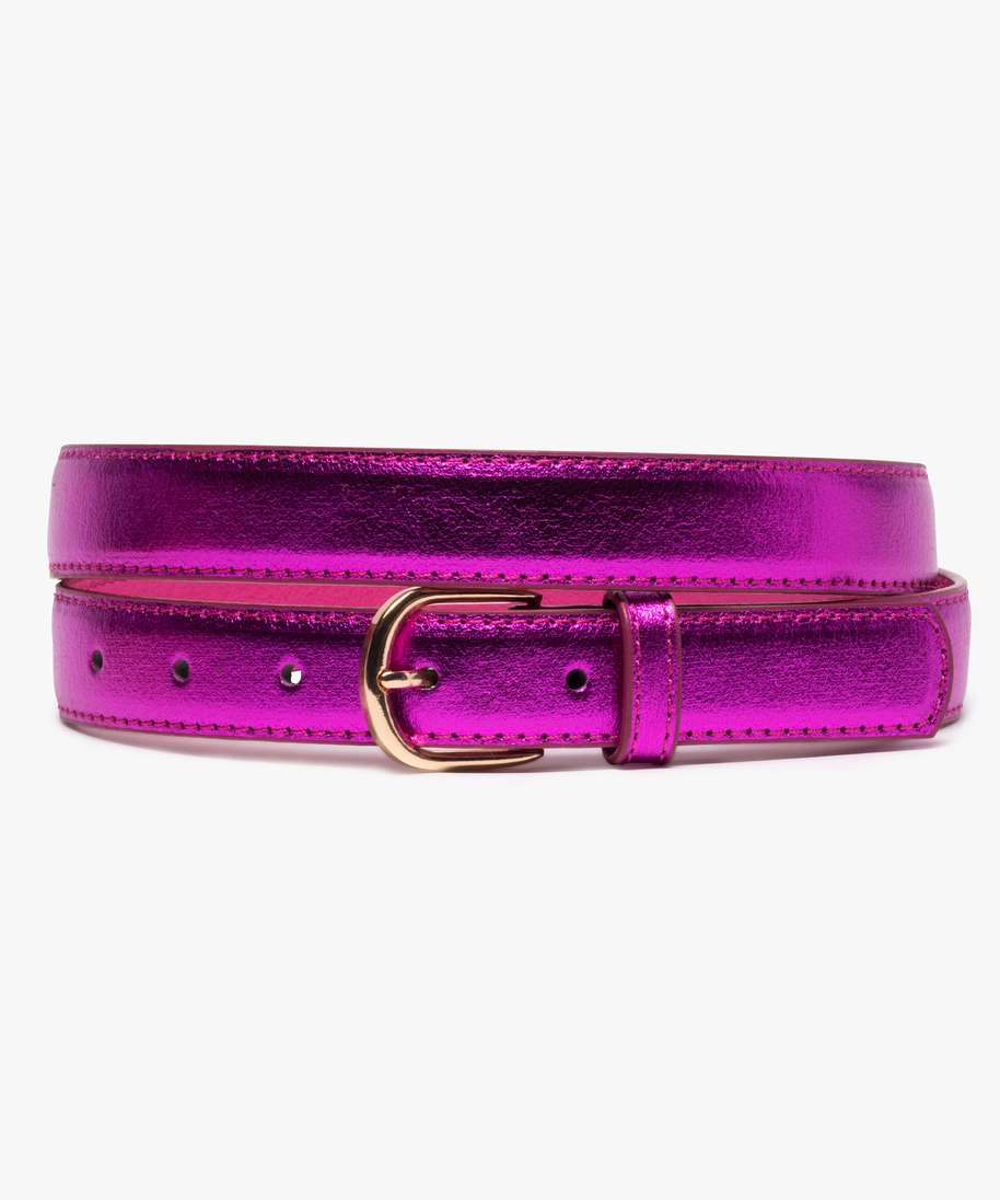 ceinture femme coloris metallise rose autres accessoires