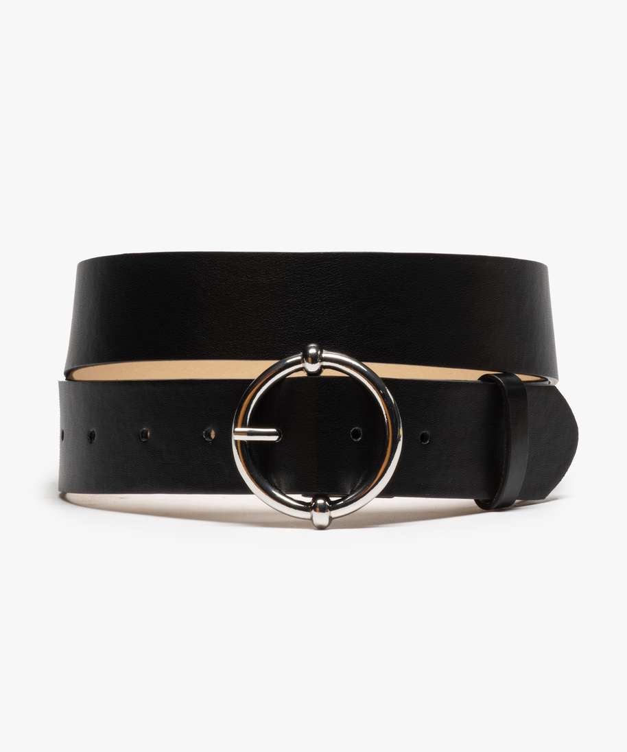 Ceinture avec boucle noir femme