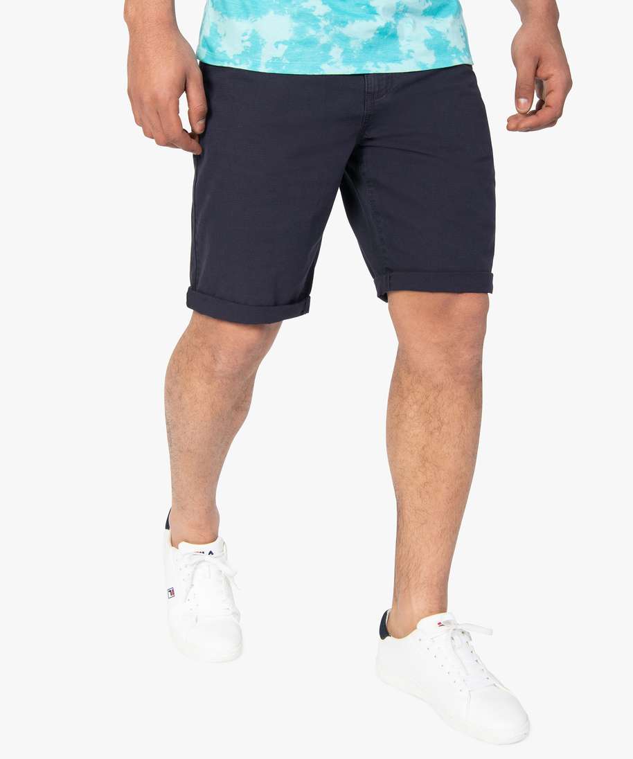bermuda homme en coton coloris unique vert shorts et bermudas