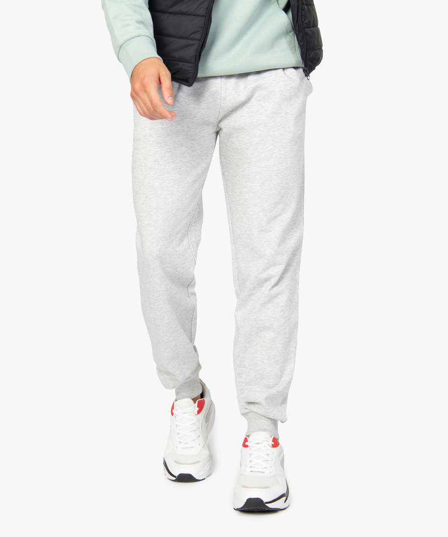 pantalon de jogging homme contenant du coton bio gris homme