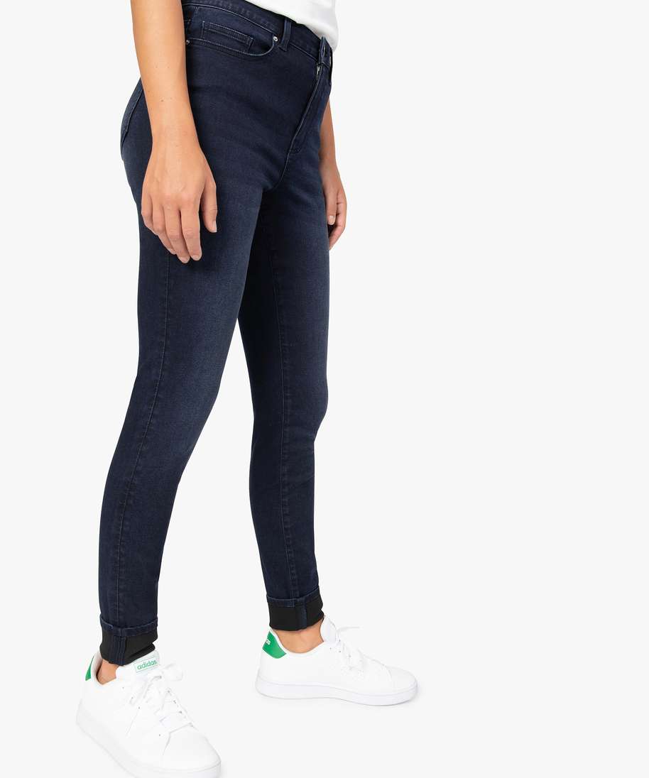 jean femme coupe skinny taille haute bleu pantalons jeans et leggings