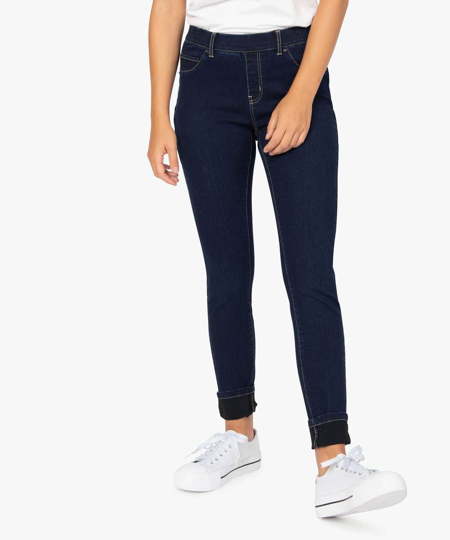 jegging femme taille normale bleu jegging femme