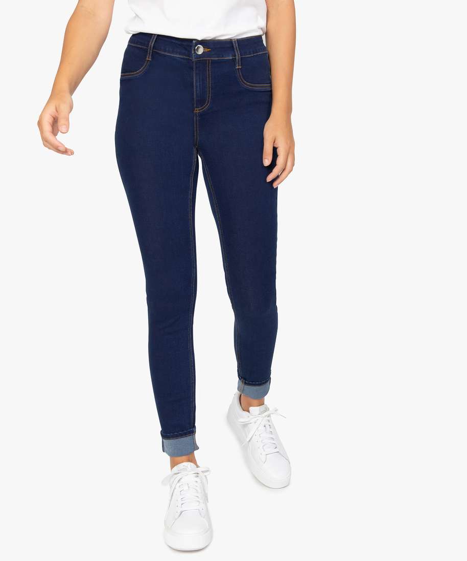 jegging femme taille haute bleu jegging femme