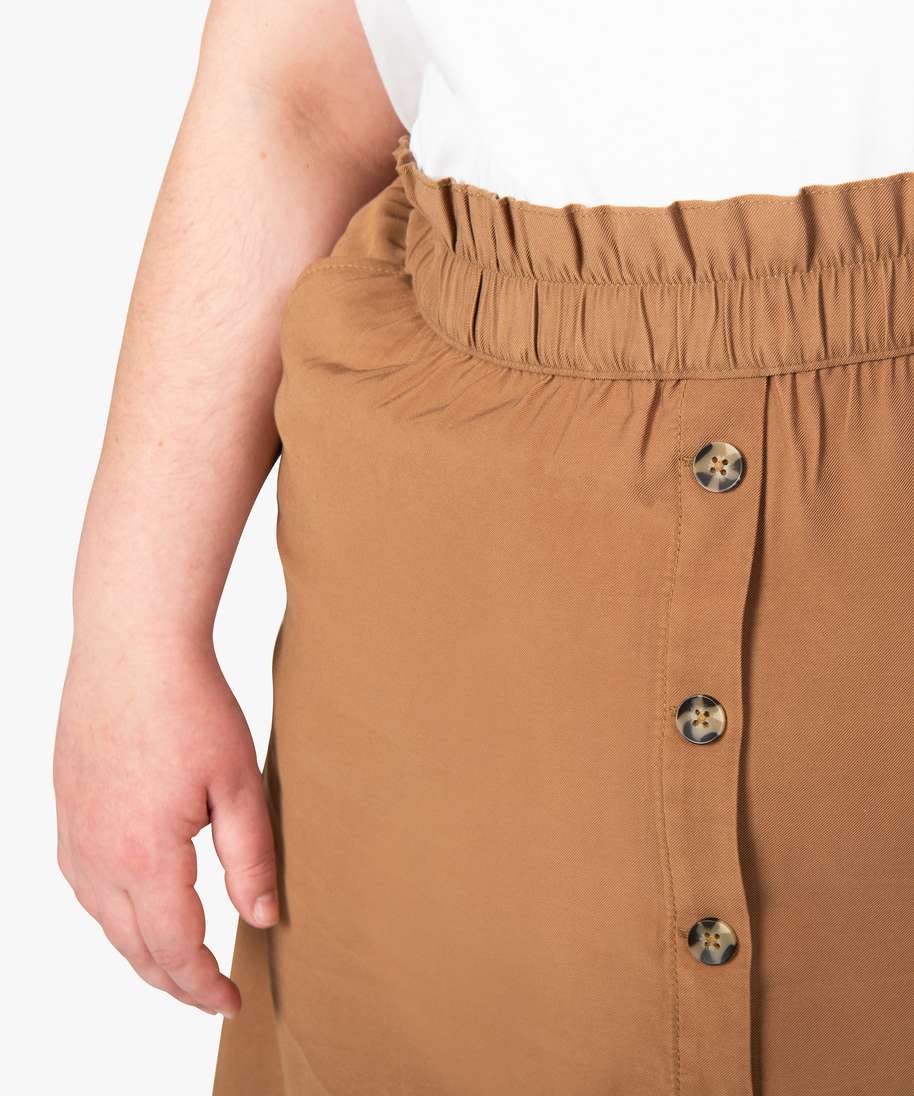 Jupe Midi Femme Fat Face – Rose – Taille 10 – Coupe A-Line – Lin Et Viscose – Occasion