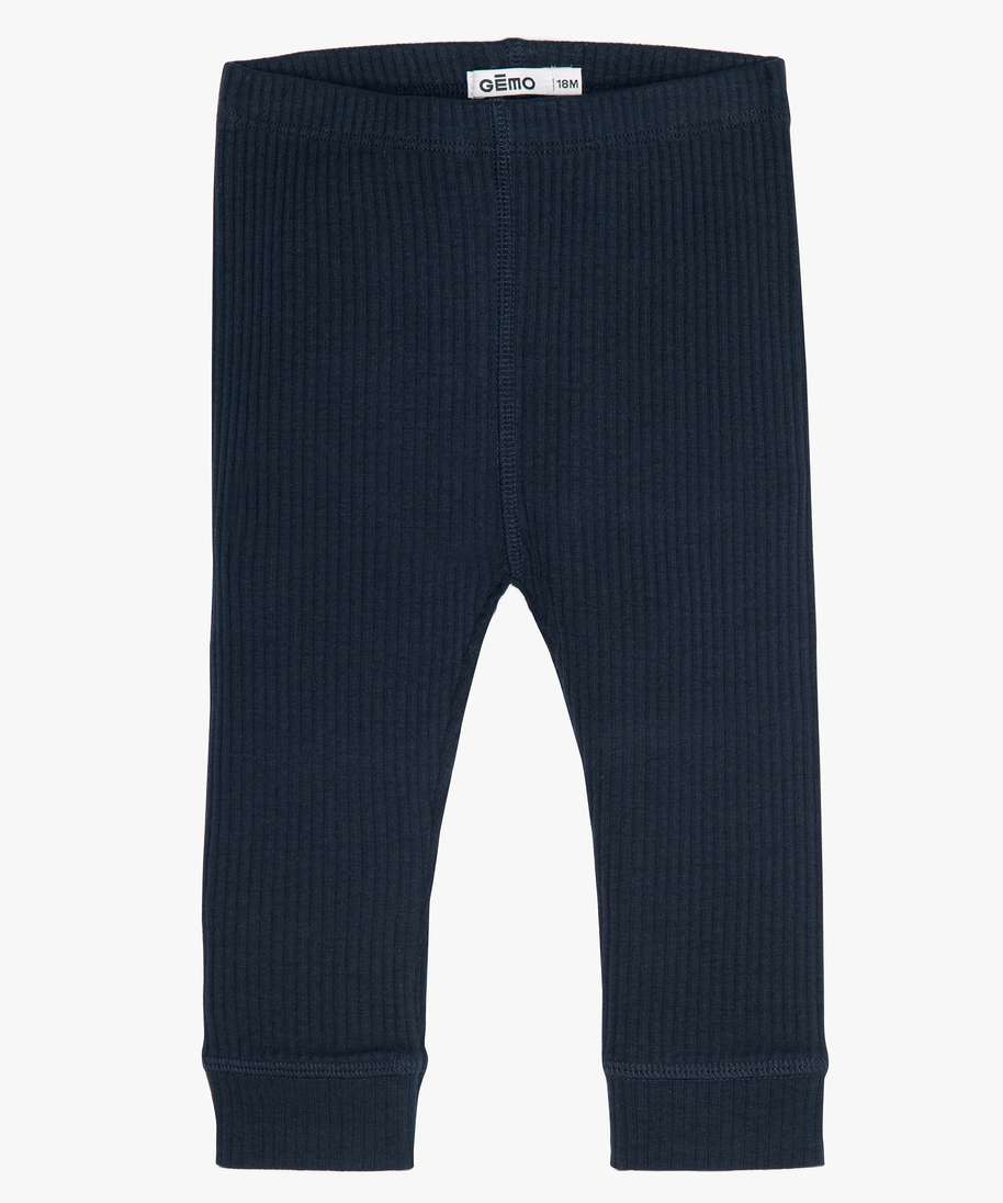 legging bebe fille en maille cotelee bleu leggings bebe G MO