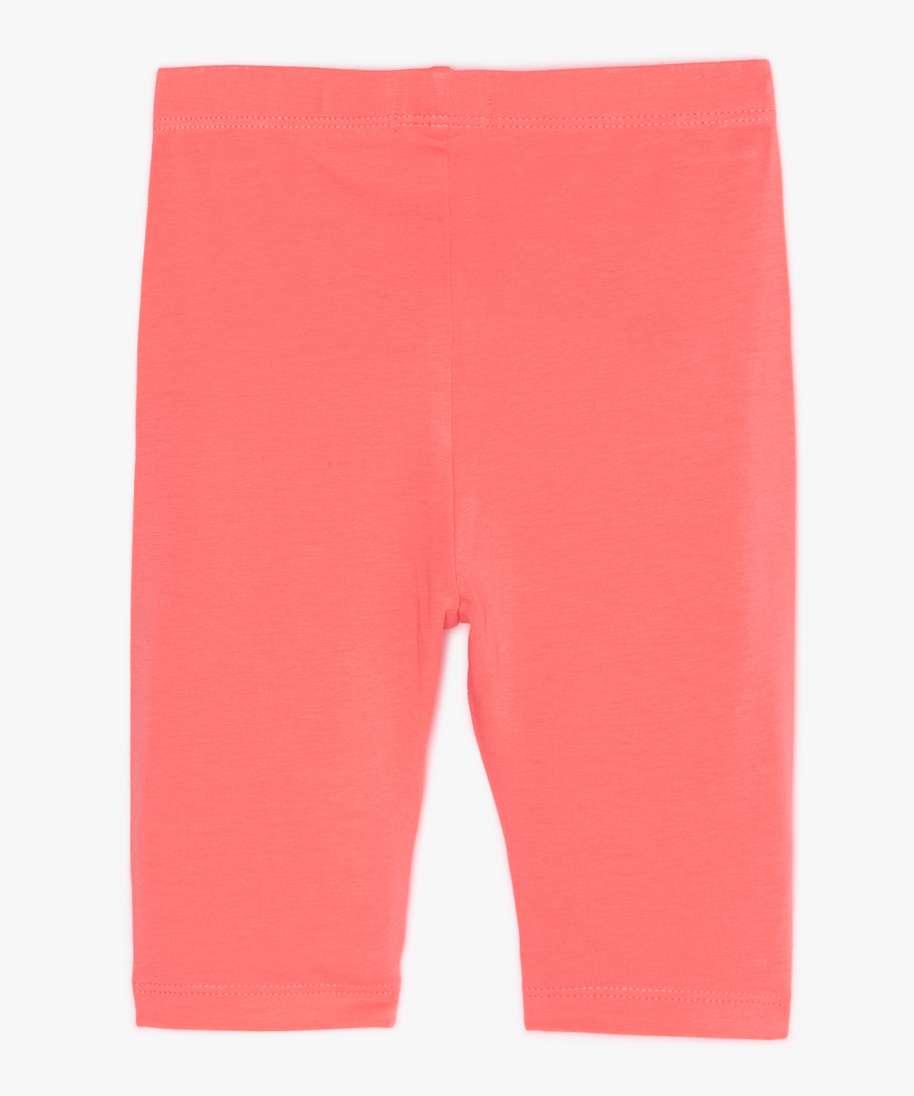 Gemo Vetements Fille Legging Bebe Fille Court En Coton Stretch Rose Leggings Bebe Gemo