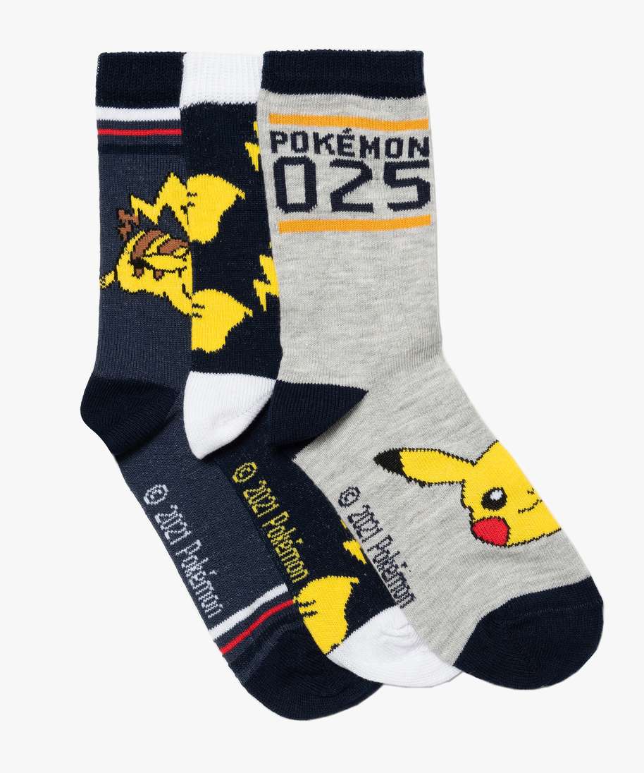 Lot de 12 paires de chaussettes garçon Pokemon - Jaune - Kiabi