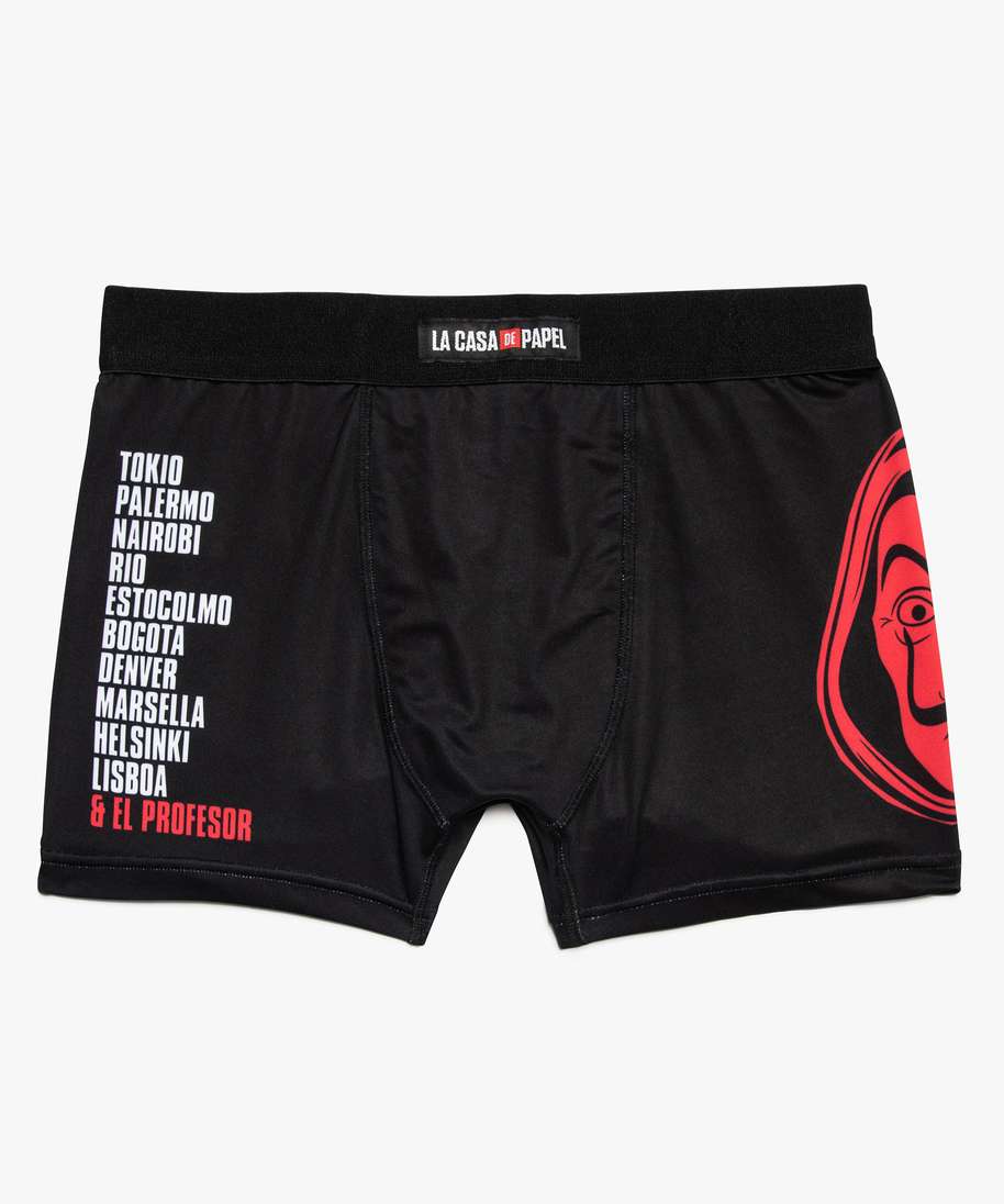 boxer homme imprime la casa de papel noir boxers et calecons