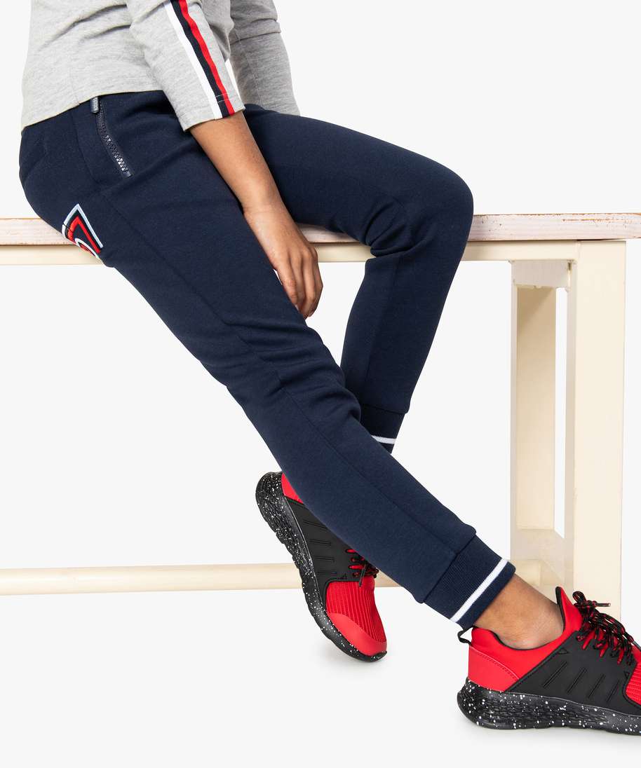 pantalon de jogging garcon lulu castagnette bleu pantalons