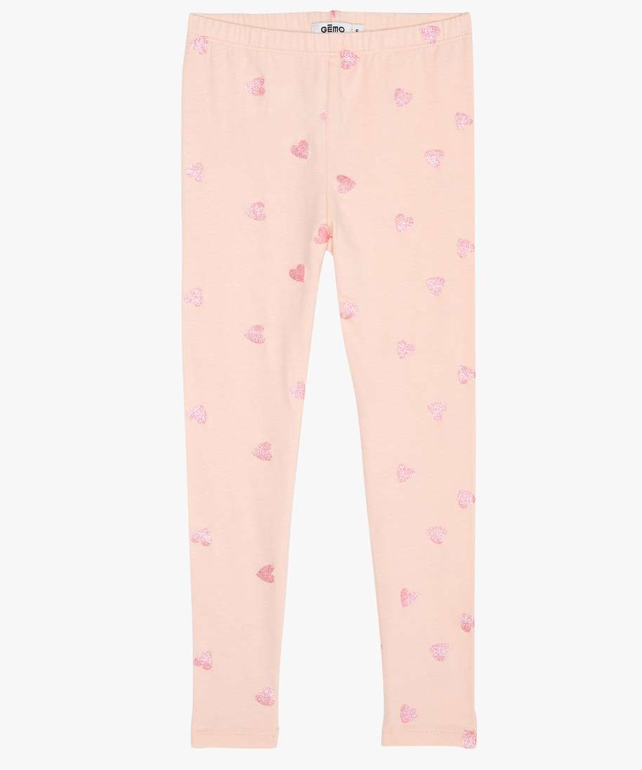leggings fille avec motifs imprimes contenant du coton bio imprime