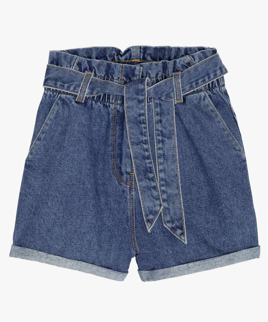 Jean taille haute on sale avec ceinture à nouer