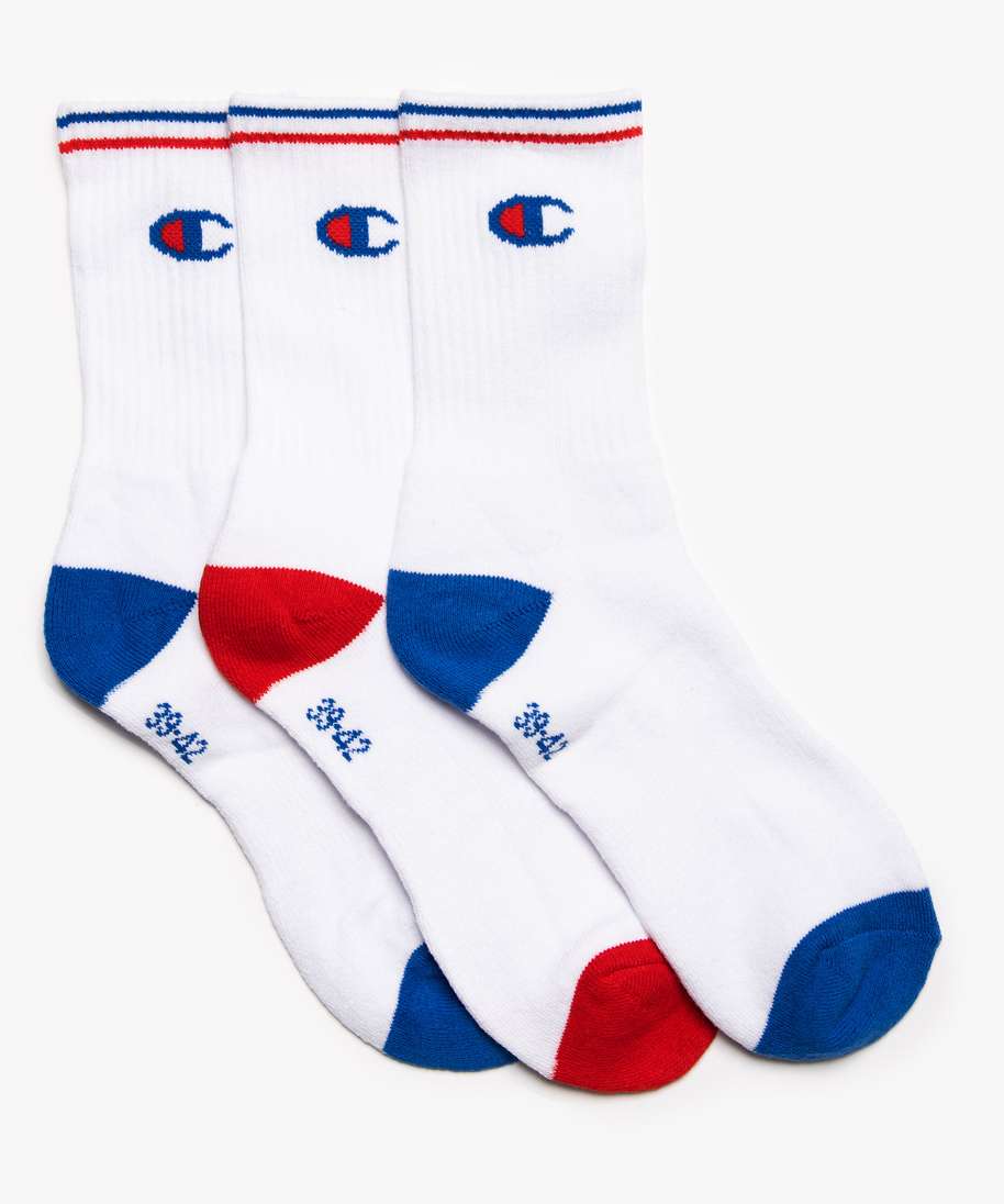 chaussettes homme de sport - champion (lot de 3) blanc homme