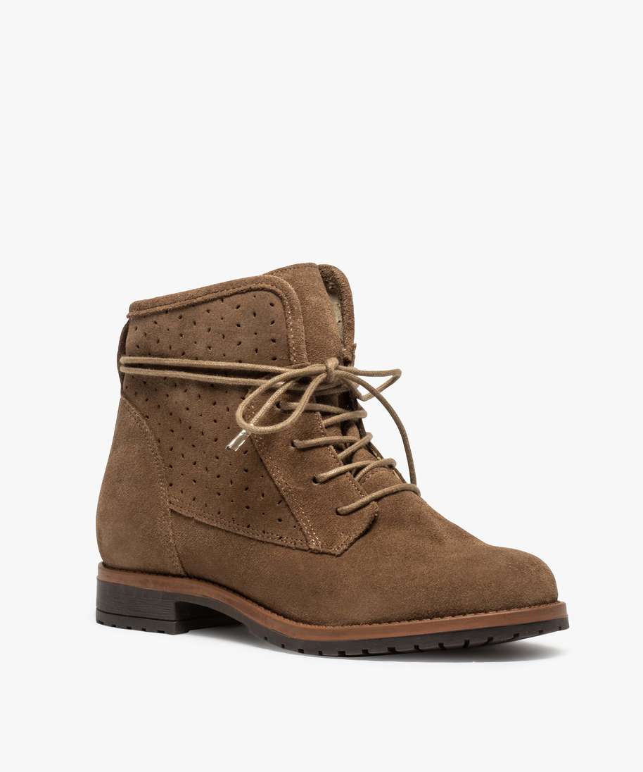 Bottines perforées femme deals