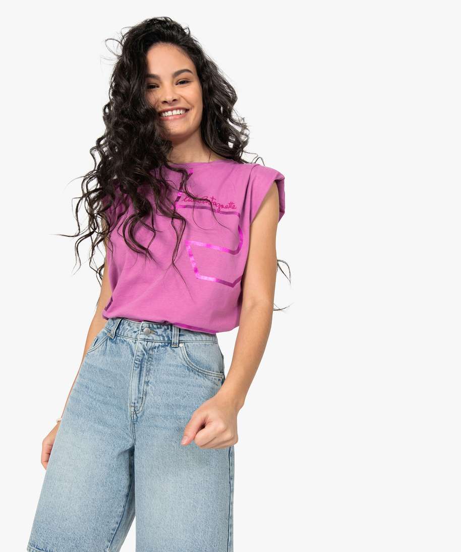 T shirt epaulette manche courte deals