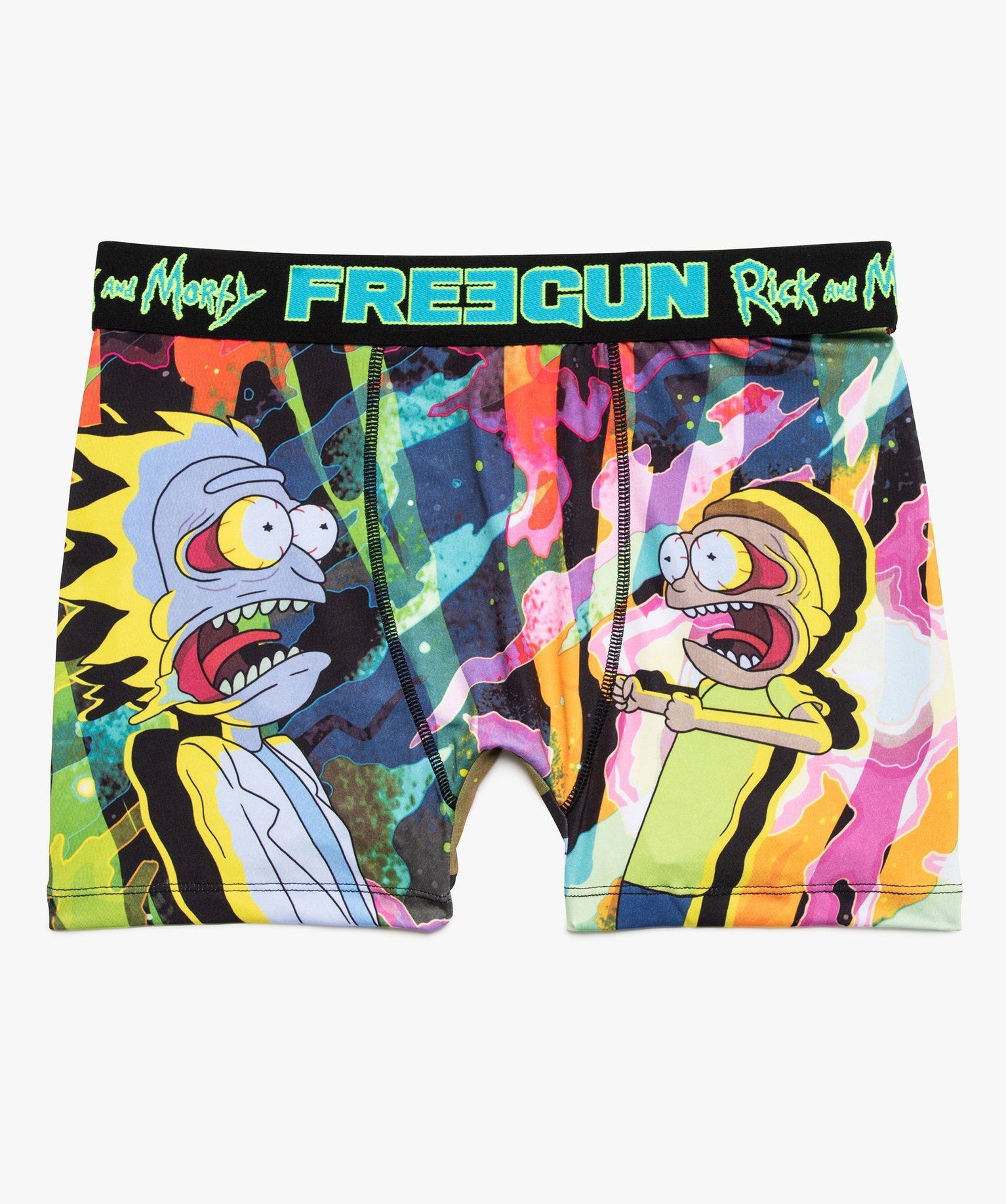 boxer homme imprime rick and morty freegun multicolore boxers et calecons
