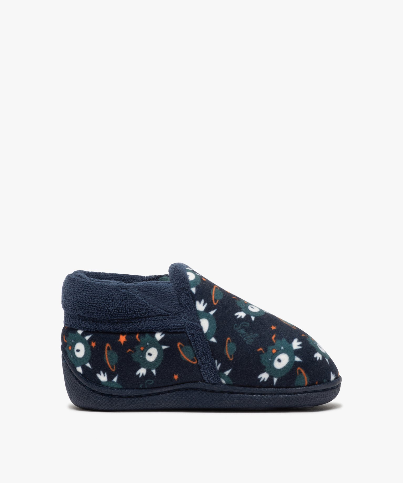 chaussons bebe garcon bottillons zippes - isotoner bleu bebe