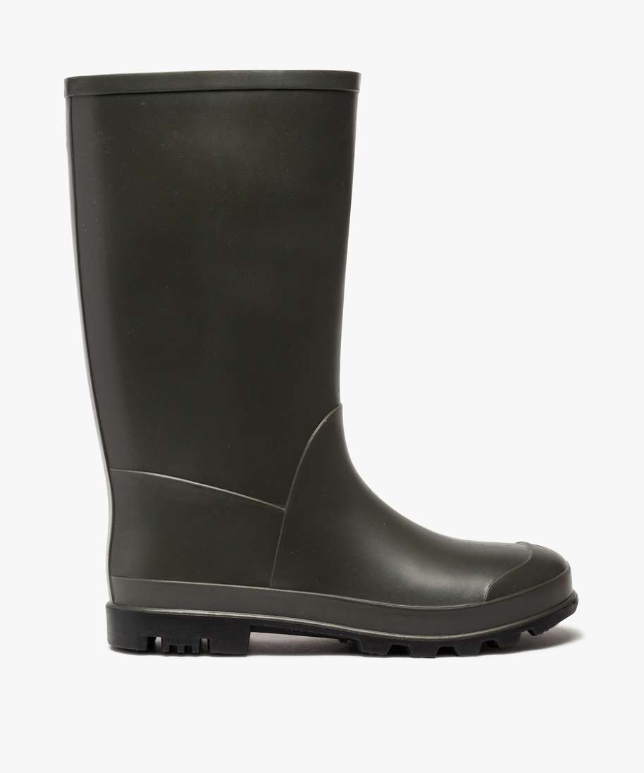 Bottes de pluie noires crantées Femme