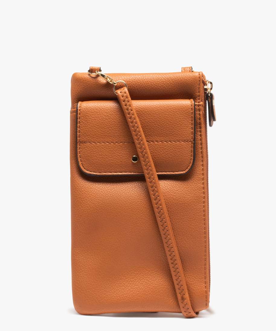 sacoche femme avec bandouliere amovible orange porte-monnaie et  portefeuilles femme