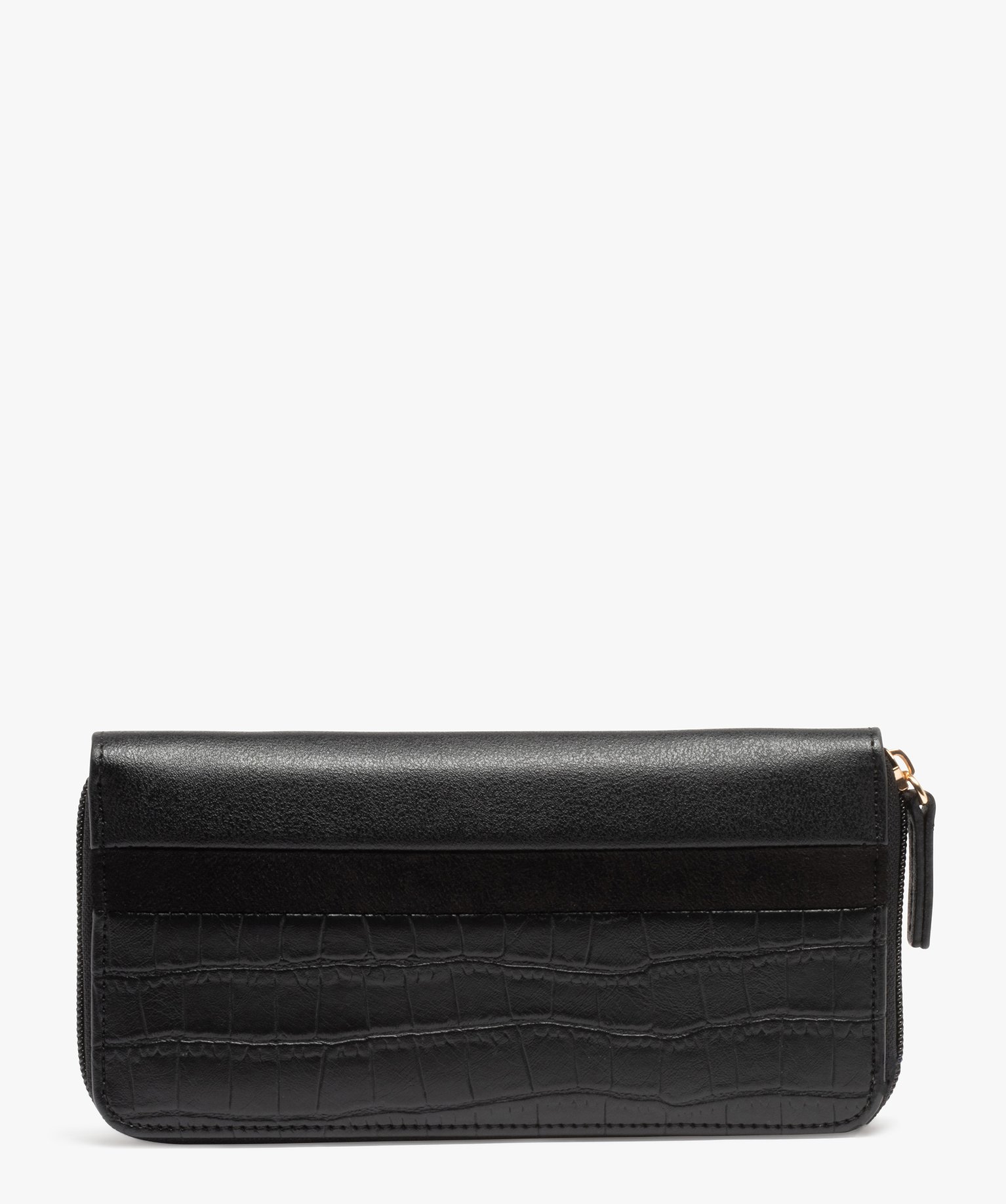 portefeuille femme zippe multimatiere noir porte-monnaie et portefeuilles