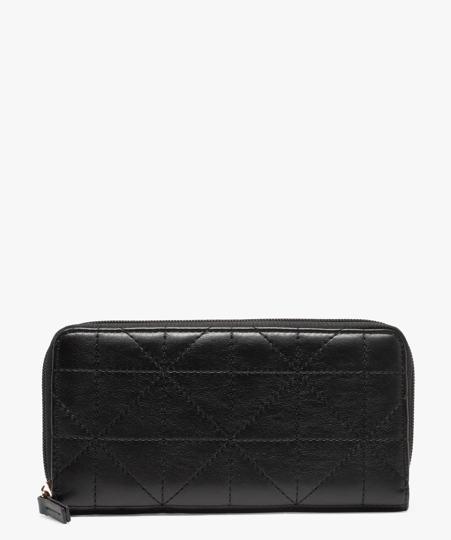 portefeuille femme zippe au matelassage graphique noir porte-monnaie et portefeuilles
