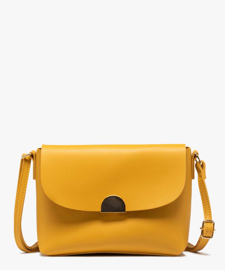 sac besace femme uni design minimaliste jaune sacs bandouliere
