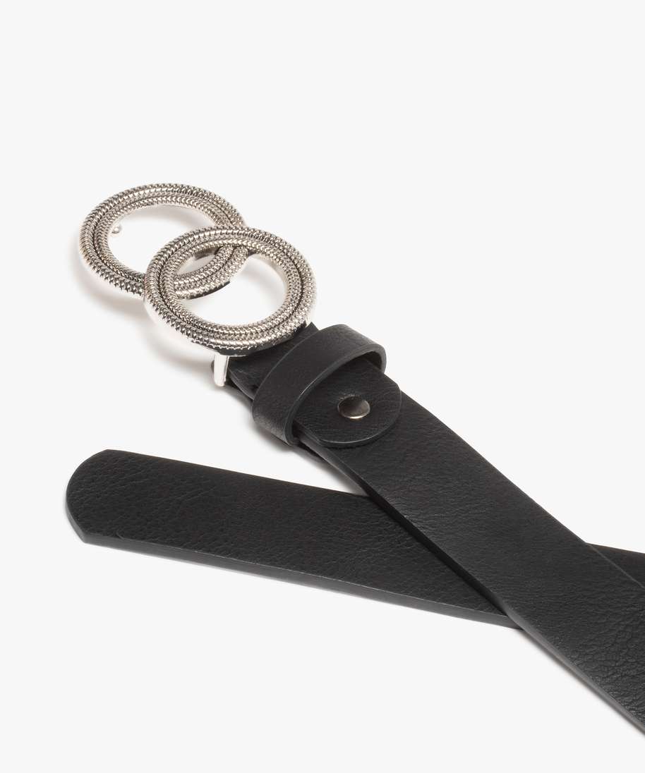 Ceinture double boucle ronde clearance