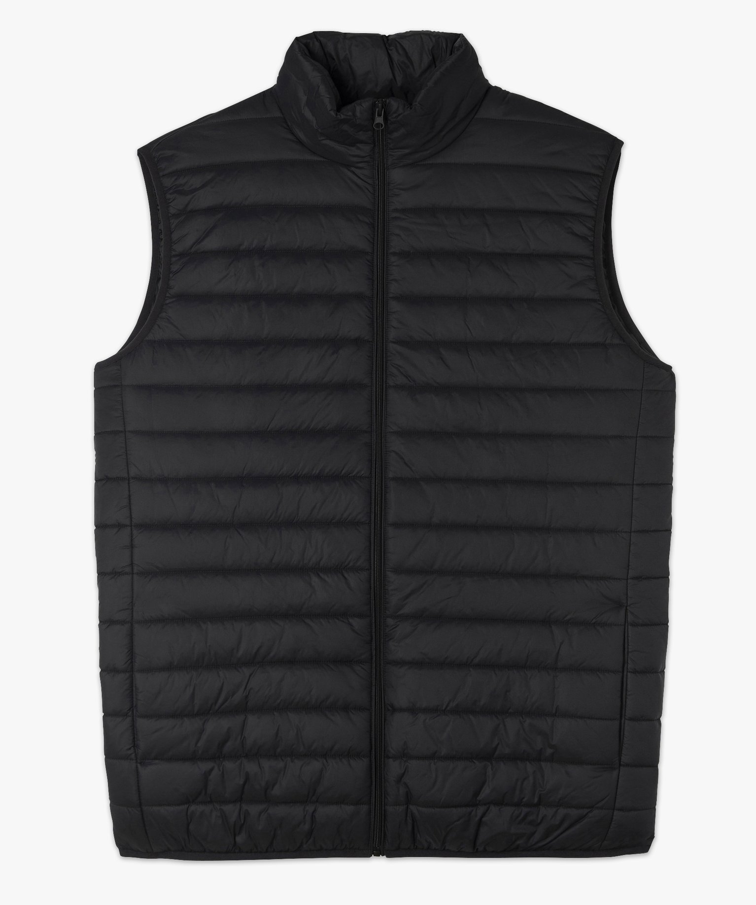 doudoune homme grande taille sans manches a col montant noir doudoune homme GEMO