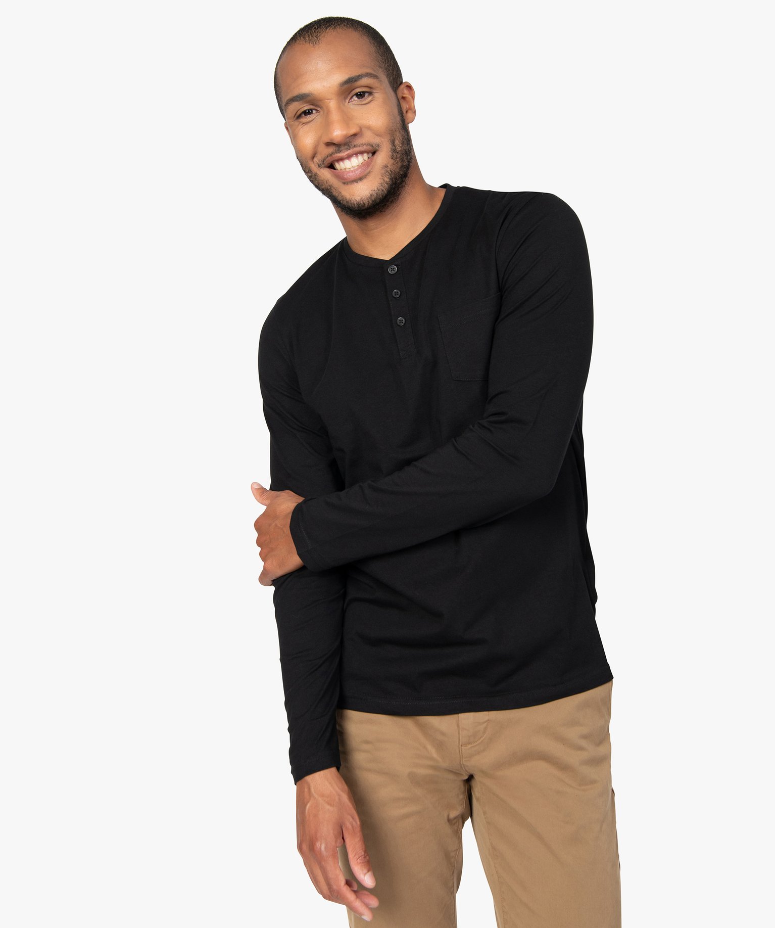 T shirt col tunisien on sale homme