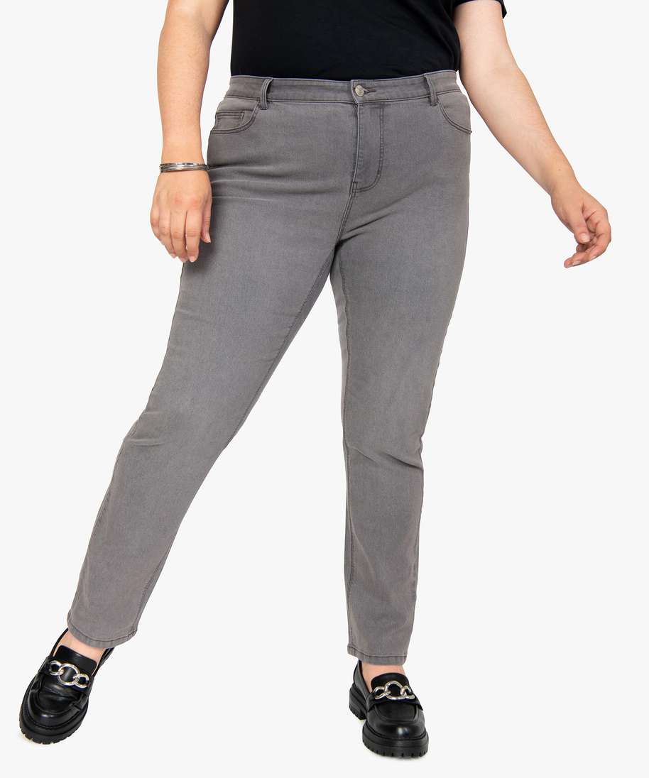 jean femme extensible coupe slim gris pantalons et jeans