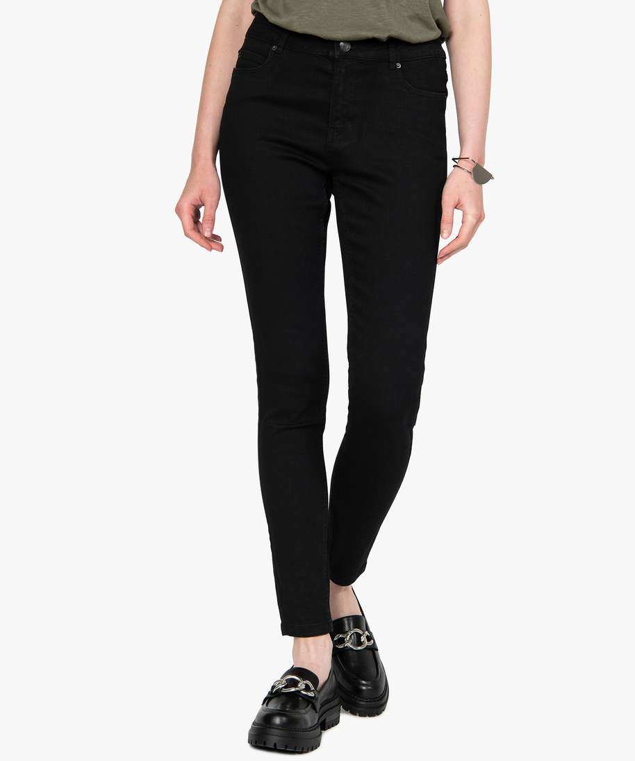 jean femme skinny taille normale noir noir pantalons