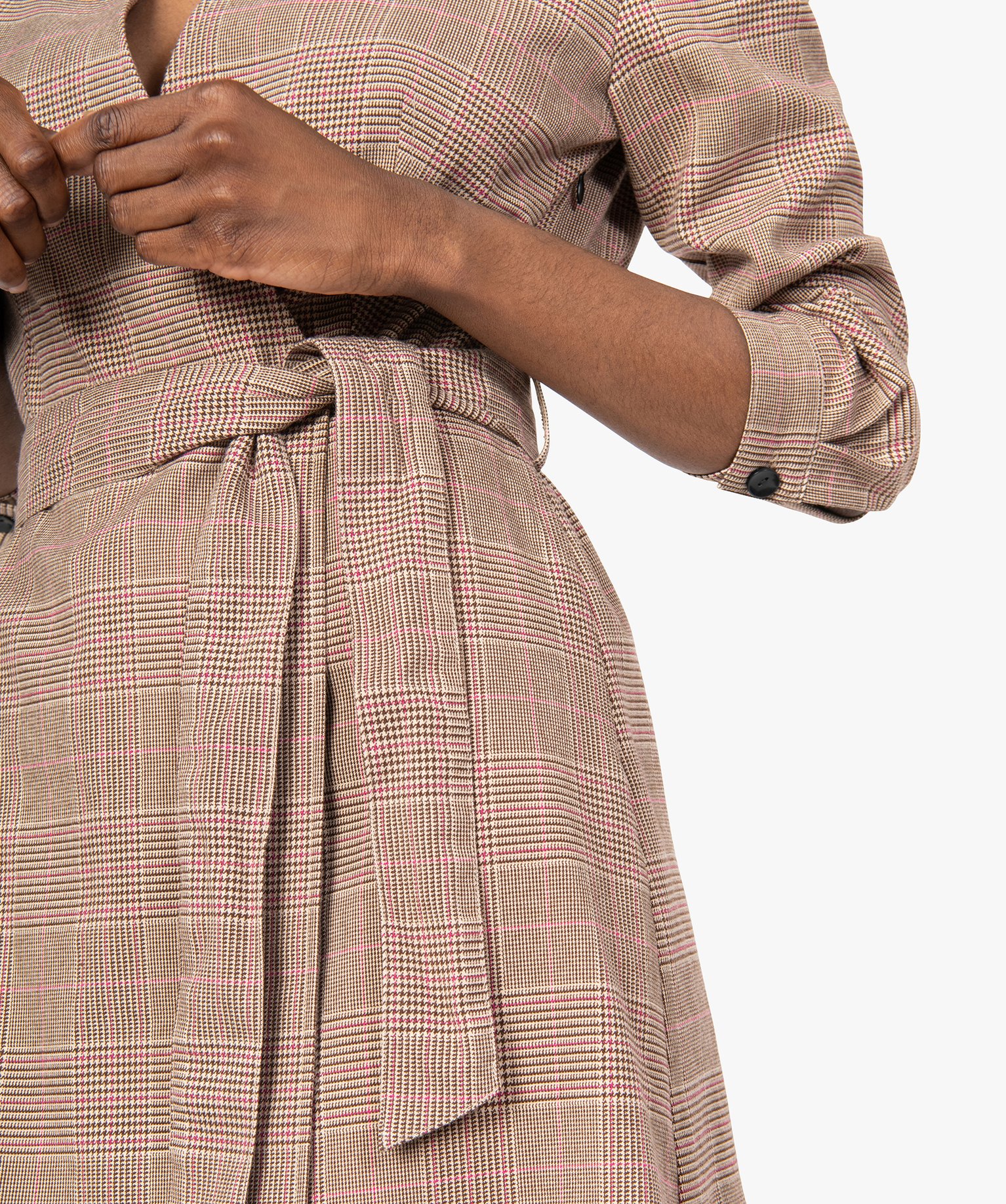 robe femme portefeuille a motif prince de galles imprime robes femme GEMO