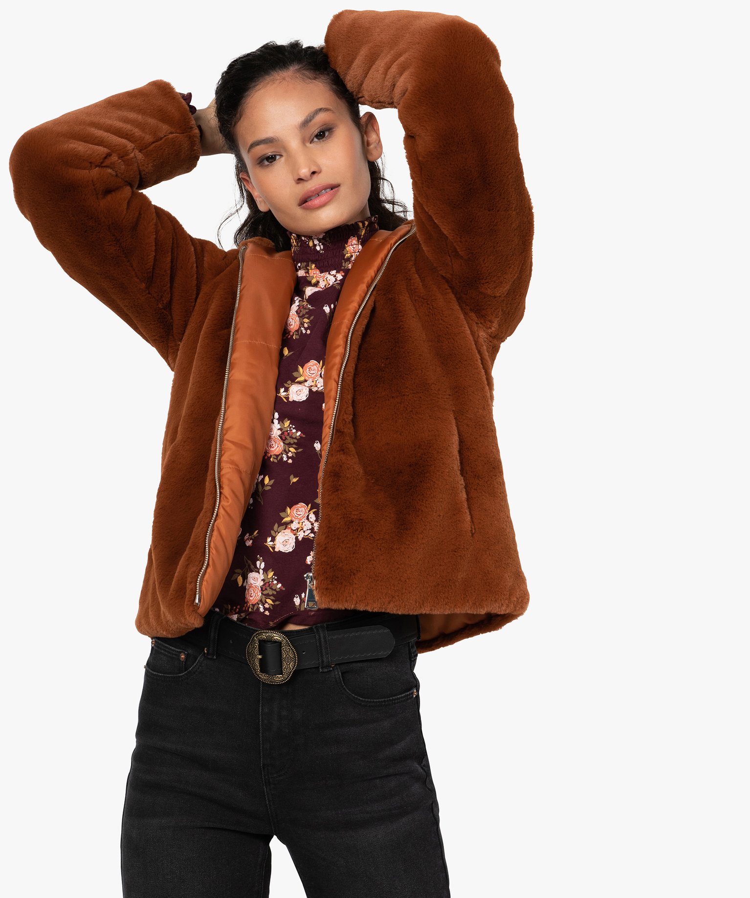 Blouson femme court clearance